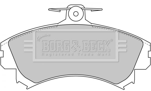 BORG & BECK stabdžių trinkelių rinkinys, diskinis stabdys BBP1458